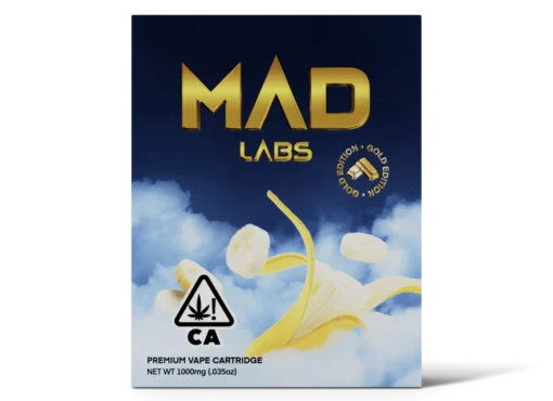 MAD LABS BANANA KUSH 1G GOLD EDITION CARTRIDGE