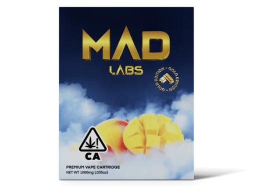 MAD LABS MANGO KUSH 1G GOLD EDITION CARTRIDGE