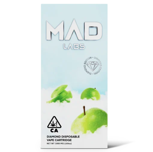 MAD LABS ALL IN ONE SOUR APPLE 1G DIAMOND EDITION DISPOSABLE