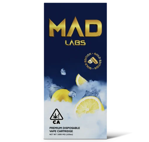 MAD LABS ALL IN ONE LEMON ICE 1G GOLD EDITION DISPOSABLE