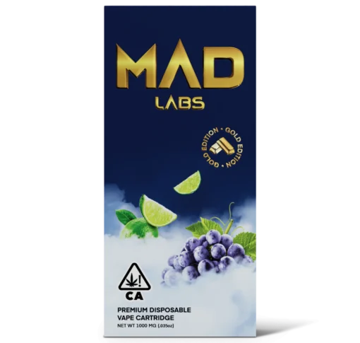 MAD LABS ALL IN ONE GRAPE LIMEADE 1G GOLD EDITION DISPOSABLE