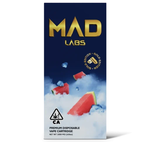 MAD LABS ALL IN ONE WATERMELON ICE 1G GOLD EDITION DISPOSABLE