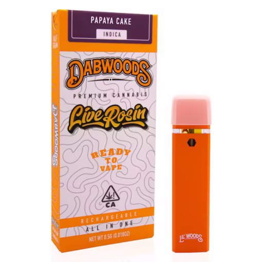 DABWOODS ALL IN ONE PAPAYA CAKE 0.5G LIVE ROSIN DISPOSABLE