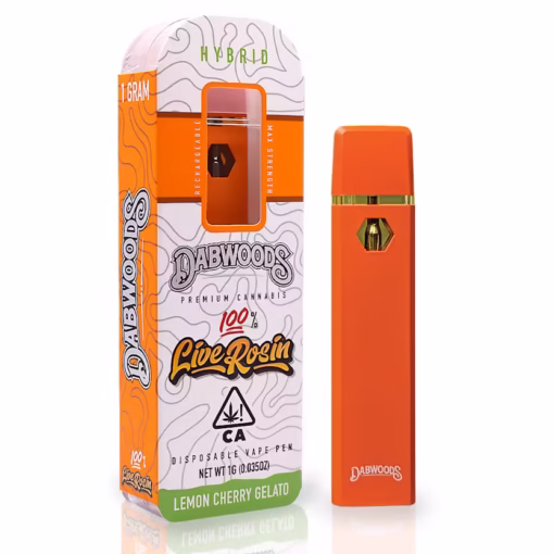 DABWOODS ALL IN ONE LEMON CHERRY GELATO 1G LIVE ROSIN DISPOSABLE