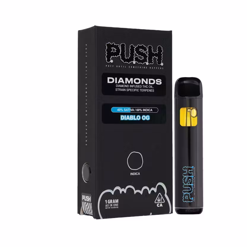 PUSH ALL IN ONE DIABLO OG 1G DIAMONDS DISPOSABLE PUSH ALL IN ONE DIABLO OG 1G DIAMONDS DISPOSABLE